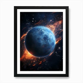 Earth In Space 1 Art Print