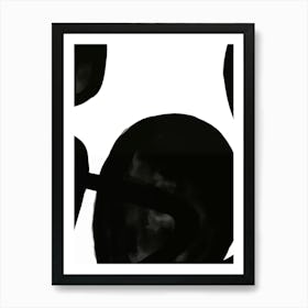 Black And White Abstract Painting 4 Art Print