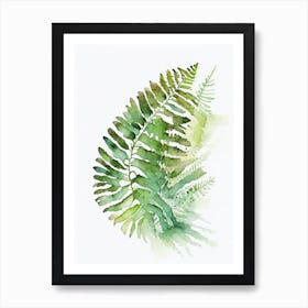 Hay Scented Fern Watercolour Art Print