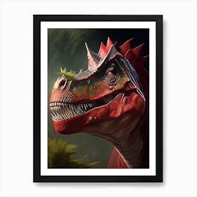 Carnotaurus 1 Illustration Dinosaur Art Print