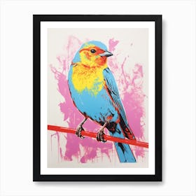 Andy Warhol Style Bird Bluebird 1 Póster