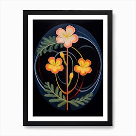 Freesia 2 Hilma Af Klint Inspired Flower Illustration Art Print