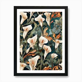 Default Stylized Colorful Design Of Arum Lilies In Art Nouveau 0 (1) Art Print