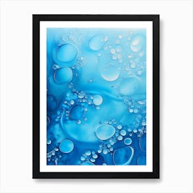 Water Sprites Waterscape Marble Acrylic Painting 1 Art Print