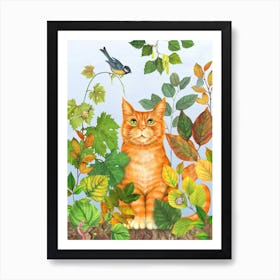 Spring Cat Art Print