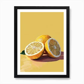Lemons Minimalism Art Print