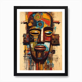 African tribal mask art print 1 Art Print