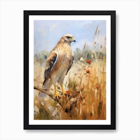 Bird Painting Red Tailed Hawk 3 Art Print