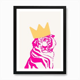 Pink Tiger Art Print