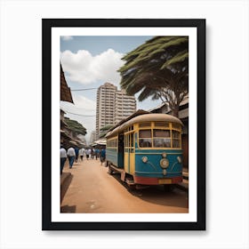 African Street Scene Art Print