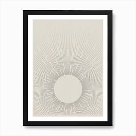 Modern geometric sun rays pattern Art Print