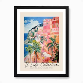 Positano, Amalfi Coast   Italy Il Lido Collection Beach Club Poster 4 Art Print