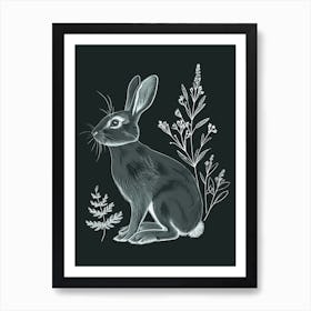 Rhinelander Rabbit Minimalist Illustration 4 Art Print