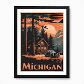 Vintage Travel Poster Michigan 2 Art Print