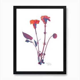 Ode aux Fleurs Orange Art Print