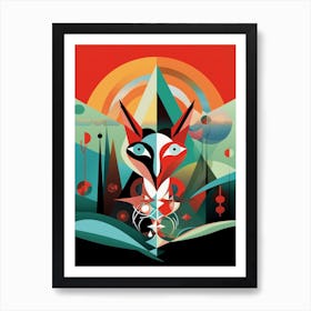 Fox Abstract Pop Art 3 Art Print