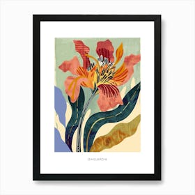 Colourful Flower Illustration Poster Gaillardia 4 Art Print