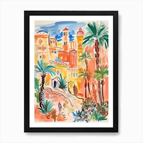 Riyadh, Dreamy Storybook Illustration 7 Art Print