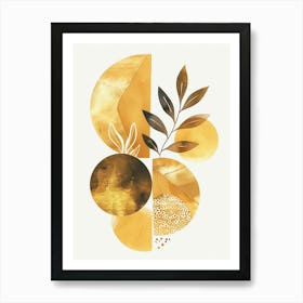 Gold Abstract Painting 11 Art Print