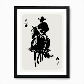 Cowboy Playing Card 1 Art Print