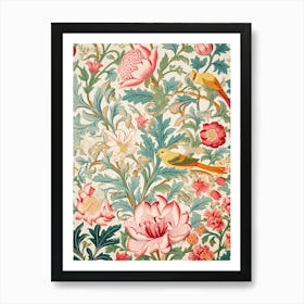 Floral Wallpaper 54 Art Print