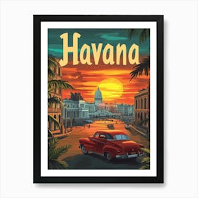 Aihrgdesign A Mid Century Modern Travel Poster For Havana Sho 6faf66c2 C2ac 4388 99d0 9f1727f040ab 2 Art Print