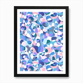 Round The Twist -Blue Art Print