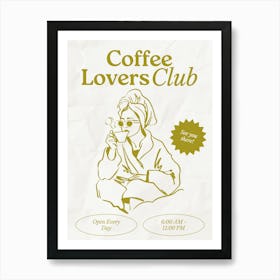 Coffee Club Kitchen | Coffee Lover’s Club | Coffee Bar 10 Art Print