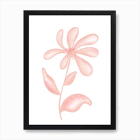 Romantic Peach Flower Art Print