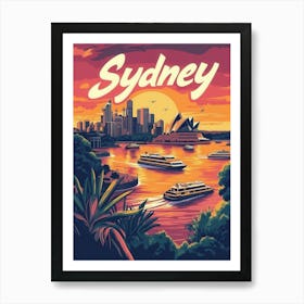 Aihrgdesign A Mid Century Modern Travel Poster For Sydney Sho 4c9b829b F0a5 4dc2 88eb 29176f2269af 0 Art Print