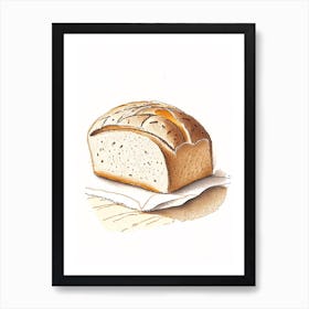 Soybean Bread Bakery Product Quentin Blake Illustration Art Print