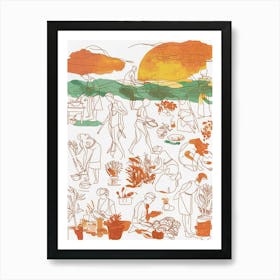 Day In The Garden Art Print