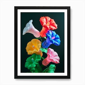 Bright Inflatable Flowers Hollyhock 1 Art Print