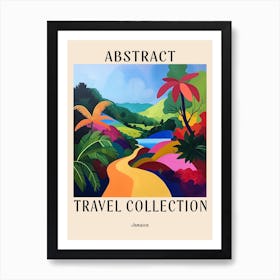 Abstract Travel Collection Poster Jamaica 1 Art Print