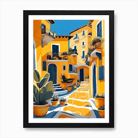 Summer In Positano Painting (273) Art Print