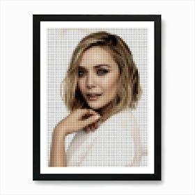 Elizabeth Olsen Dots Art Art Print