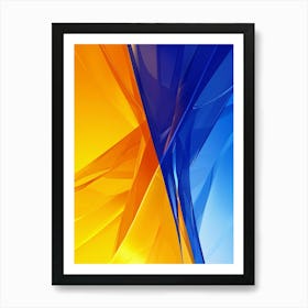 Abstract Blue And Orange 2 Art Print