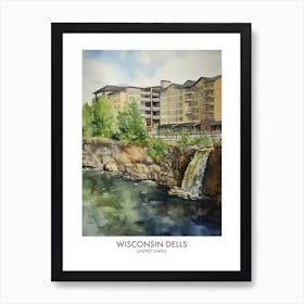 Wisconsin Dells 1 Watercolour Travel Poster Art Print