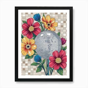 Disco Ball Mosaic 3 Art Print