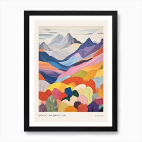Mount Washington United States 1 Colourful Mountain Illustration Poster Art Print