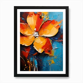 Abstract Flower Painting 6 Art Print