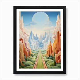 "Lunar Pathway: Journey to the Moon's Doorstep" Art Print