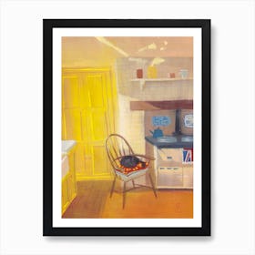 Cozy Kitchen In English Countryside Art Print