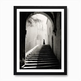 Dubrovnik Croatia Mediterranean Black And White Photography Analogue 1 Art Print