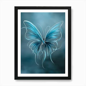 Blue Butterfly Art Print