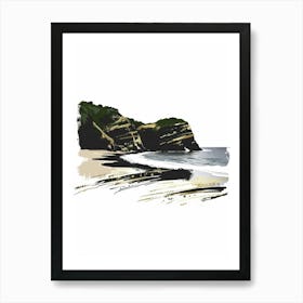 Beach Cliffs Art Print