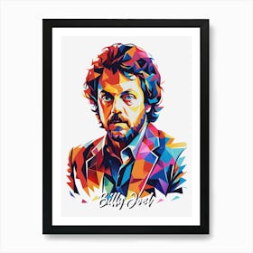 Billy Joel 01 Portrait Music WPAP Pop Art Art Print