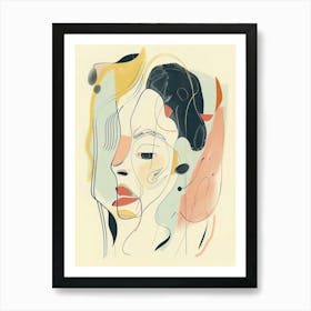 Abstract Portrait Of A Woman Style Abstract Art Print