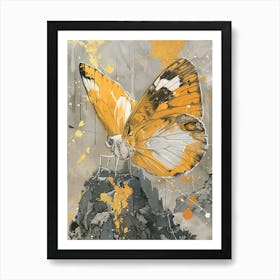 Butterfly Precisionist Illustration 4 Art Print