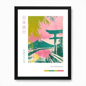 Izu Peninsula Duotone Silkscreen Poster 1 Art Print